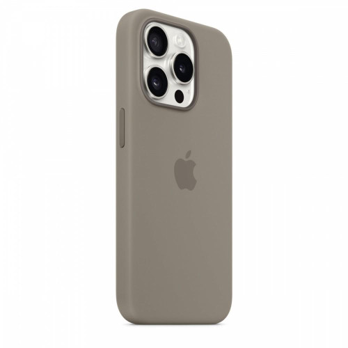 Etui silikonowe z MagSafe do iPhonea 15 Pro - popielaty brąz-9814795