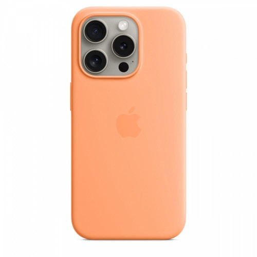 Etui silikonowe z MagSafe do iPhonea 15 Pro - pomarańczowy sorbet-9814807