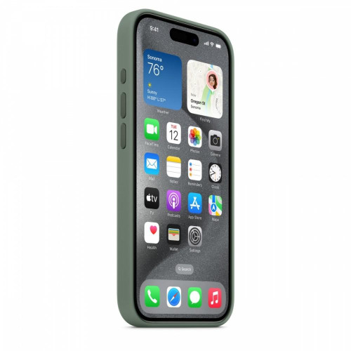 Etui silikonowe z MagSafe do iPhonea 15 Pro - cyprysowe-9814818