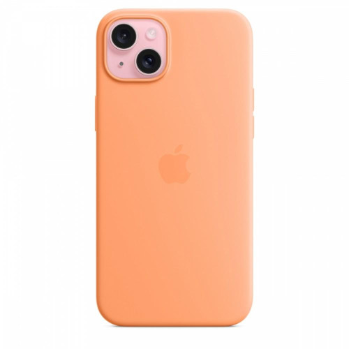 Etui silikonowe z MagSafe do iPhonea 15 Plus - pomarańczowy sorbet-9814856