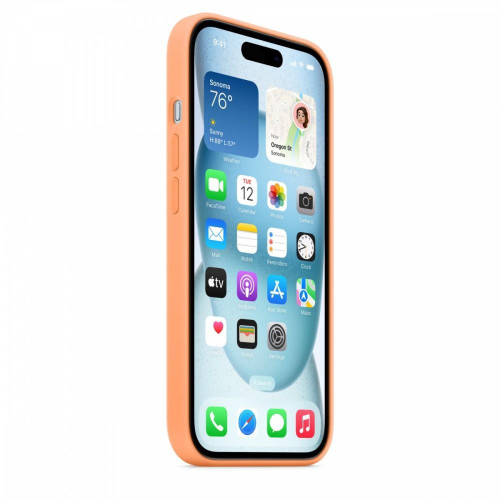 Etui silikonowe z MagSafe do iPhonea 15 - pomarańczowy sorbet-9814925
