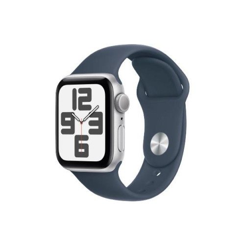 Watch SE GPS, 40mm Koperta z aluminium w kolorze srebrnym z paskiem sportowym w kolorze sztormowego błękitu - S/M-981500