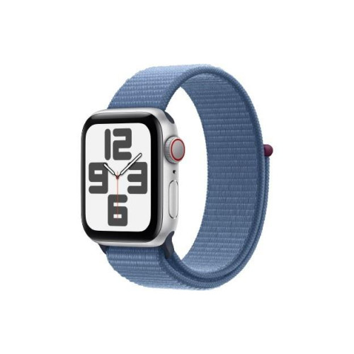 Watch SE GPS + Cellular, 40mm Koperta z aluminium w kolorze srebrnym z opaską sportową w kolorze zimowego błękitu-981505