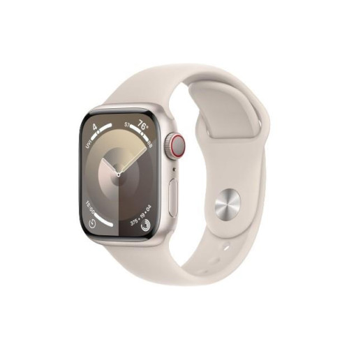 Watch Series 9 GPS + Cellular, 41mm Koperta z aluminium w kolorze księżycowej poświaty z paskiem sportowym w kolorze ksi