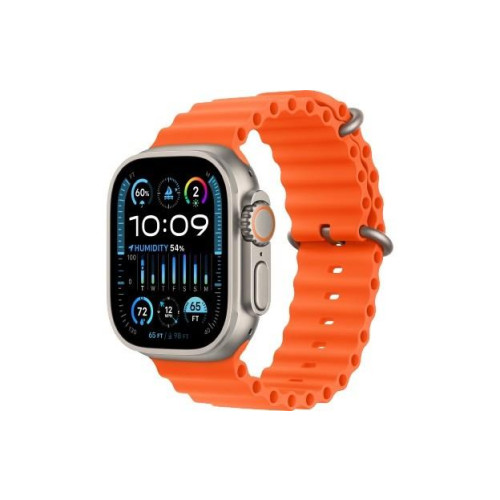 Watch Ultra 2 GPS + Cellular, 49mm Koperta z tytanu z paskiem Ocean w kolorze pomarańczowym-9815110