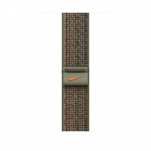Opaska sportowa Nike w kolorze sekwoi/pomarańczowym do koperty 45 mm-9815924
