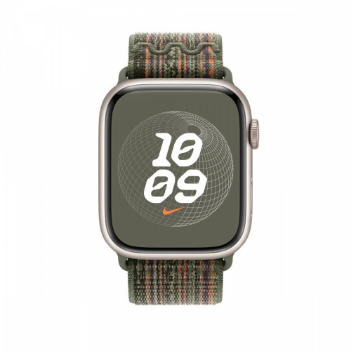 Opaska sportowa Nike w kolorze sekwoi/pomarańczowym do koperty 45 mm-9815926