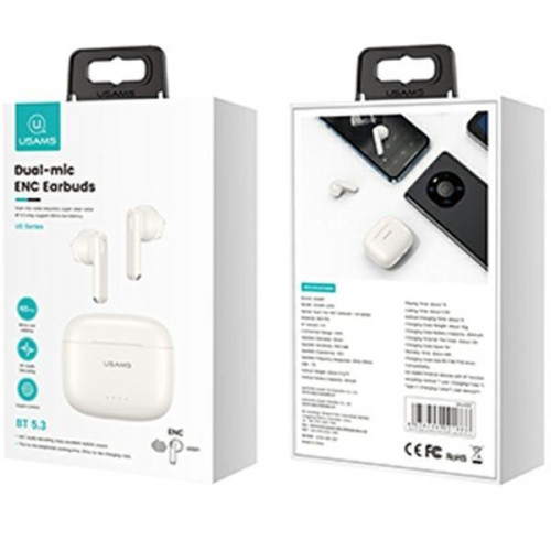 Słuchawki Bluetooth 5.3 TWS US14 dual mic. Białe -9817317