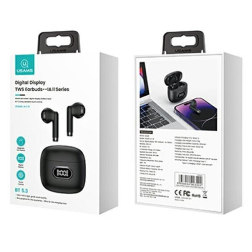 Słuchawki Bluetooth 5.3 TWS IA II LED czarne -9817323