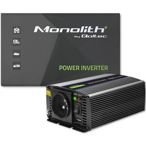 Przetwornica napięcia Monolith 600 MS Wave | 12V na 230V | 300/600W | USB -9818503