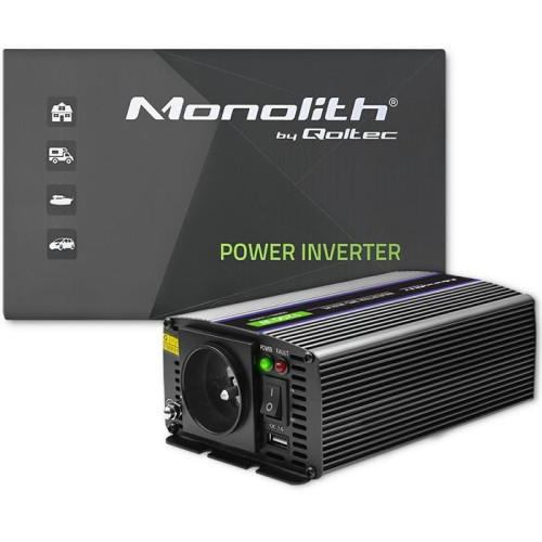 Przetwornica napięcia Monolith 1200 MS Wave | 12V na 230V | 600/1200W | USB -9818514