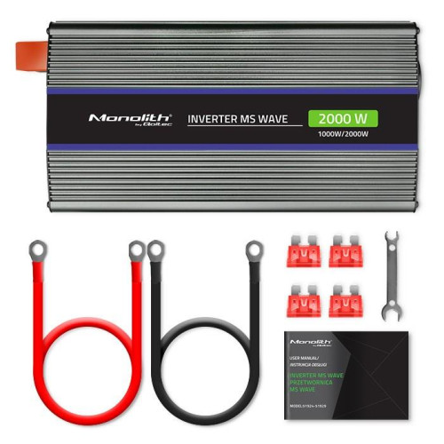 Przetwornica napięcia Monolith 2000 MS Wave | 12V na 230V | 1000/2000W | USB -9818519