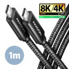 BUCM4X-CM10AB Kabel USB-C - USB-C, USB4 Gen 3x2 1m, PD 240W, 8K HD, ALU, oplot Czarny-9822548