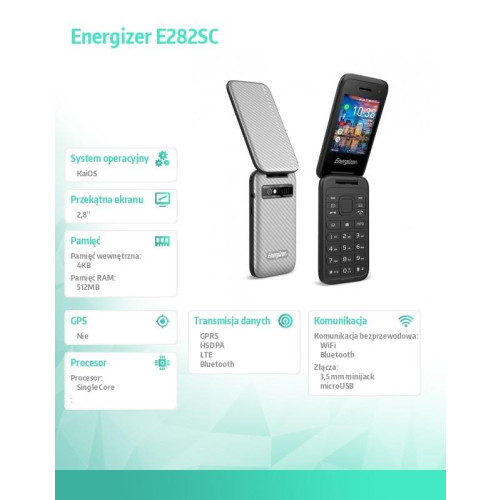 Telefon E282SC DualSIM 512MB RAM 4GB srebrny-9820414