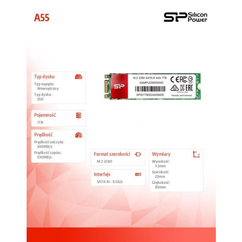 Dysk SSD A55 1TB M.2 560/530 MB/s -9820924