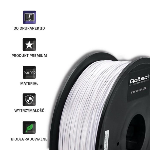 Profesjonalny filament do druku 3D | PLA PRO | 1.75mm | 1kg | Biały-9821464