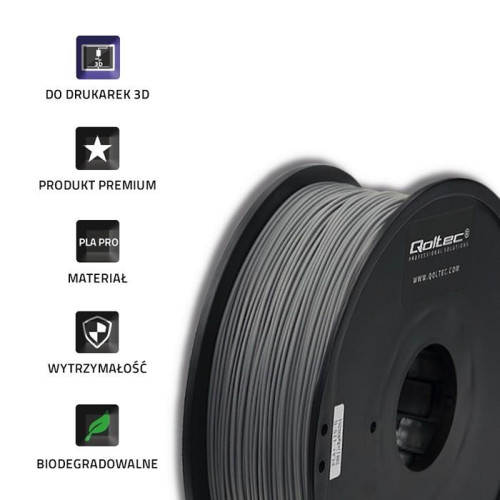 Profesjonalny filament do druku 3D | PLA PRO | 1kg | 1.75mm | Szary-9821472