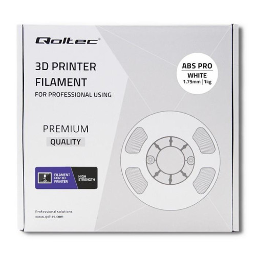 Profesjonalny filament do druku 3D | ABS PRO | 1.75mm | 1kg | Biały-9821537