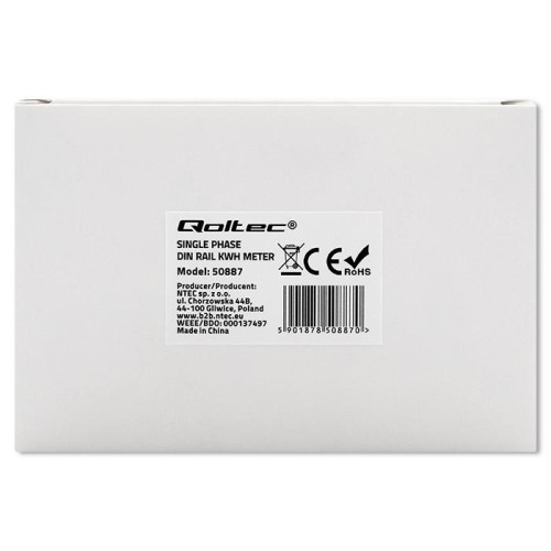 Jednofazowy elektroniczny licznik | miernik zużycia energii na szynę DIN | 230V | LCD | 2P | Slim -9823244