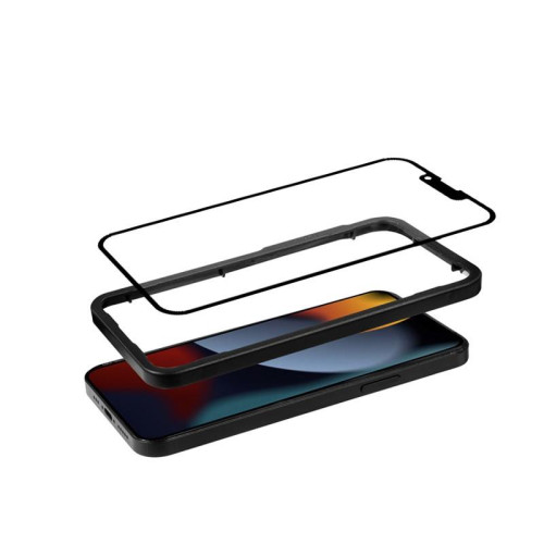 Szkło ochronne Anti-Bacterial 3D Armour Glass iPhone 14 / iPhone 13 / iPhone 13 Pro z ramką instalacyjną-9824219