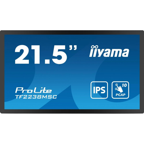 Monitor wielkoformatowy 21.5 cala TF2238MSC-B1 IPS,FHD,DP,HDMI,2x2W,2xUSB,600(cd/m2), 10pkt.7H,IP1X(Front),Pion/Poziom-