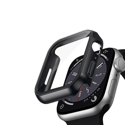 Etui ze szkłem Hybrid Watch Case Apple Watch 45mm Czarne-9826119
