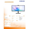 Monitor 34 cale LS34C652VAUXEN VA 3440x1440 UWQHD 21:9 1xHDMI 1xDP 1xUSB-C (90W) 2xUSB 3.0 LAN (RJ45) 5ms HAS Webcam głośniki zakrzywiony 3yrs on-site-9856088