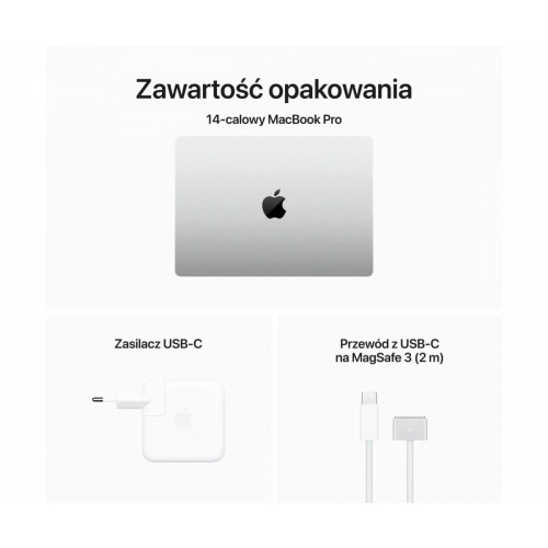 MacBook Pro 14,2 cali: M3 8/10, 8GB, 512GB - Srebrny-9857056