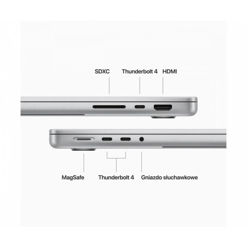 MacBook Pro 14,2 cali: M3 Pro 11/14, 18GB, 512GB - Srebrny-9857118