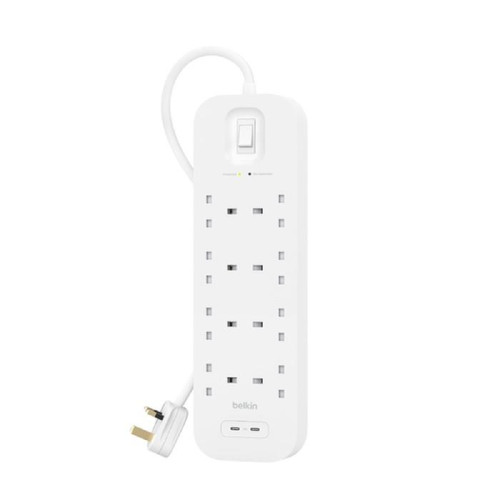 BELKIN LISTWA ZASILAJĄCA 8-PORT + DUAL USB-C, 30W, 900J-9864659