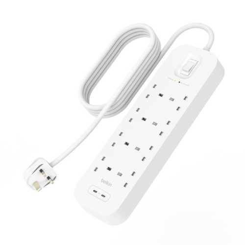 BELKIN LISTWA ZASILAJĄCA 8-PORT + DUAL USB-C, 30W, 900J-9864661