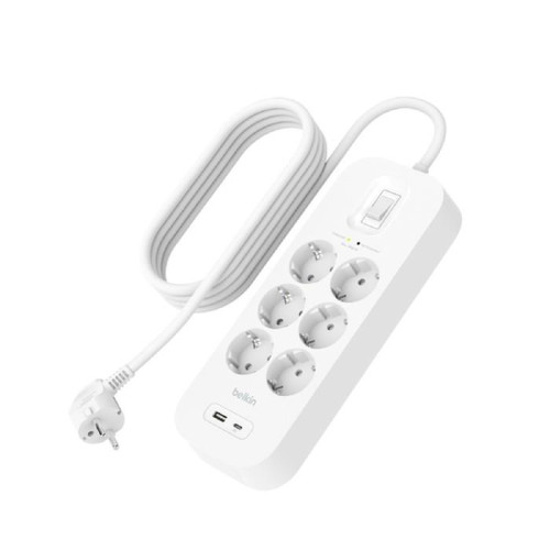 BELKIN LISTWA ZASILAJĄCA 6-PORTS + 1XUSB-A/C 650J-9864673