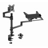 GEMBIRD BIURKOWE REGULOWANE RAMIĘ/UCHWYT NA MONITOR + PODSTAWKA NA NOTEBOOKA 17-32, VESA 100X100MM, DO 8 KG-9880760