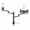 GEMBIRD BIURKOWE REGULOWANE RAMIĘ/UCHWYT NA MONITOR + PODSTAWKA NA NOTEBOOKA 17-32, VESA 100X100MM, DO 8 KG-9880764