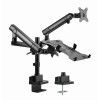 GEMBIRD BIURKOWE REGULOWANE RAMIĘ/UCHWYT NA 2 MONITORY + PÓŁKA NA NOTEBOOKA 17-32, VESA 100X100MM, DO 8 KG-9880822