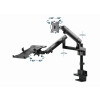 GEMBIRD BIURKOWE REGULOWANE RAMIĘ/UCHWYT NA 2 MONITORY + PÓŁKA NA NOTEBOOKA 17-32, VESA 100X100MM, DO 8 KG-9880830