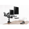 GEMBIRD BIURKOWE REGULOWANE RAMIĘ/UCHWYT NA 2 MONITORY + PÓŁKA NA NOTEBOOKA 17-32, VESA 100X100MM, DO 8 KG-9880832