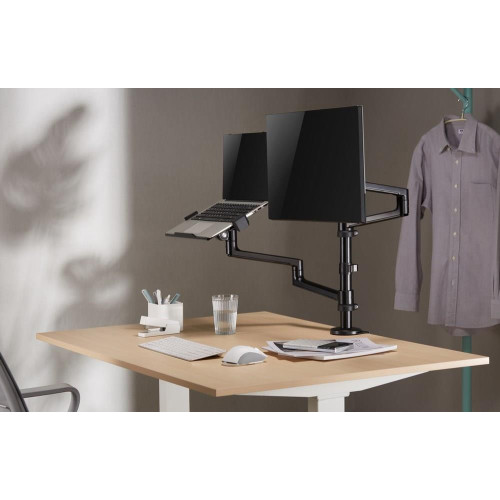 GEMBIRD BIURKOWE REGULOWANE RAMIĘ/UCHWYT NA MONITOR + PODSTAWKA NA NOTEBOOKA 17-32, VESA 100X100MM, DO 8 KG-9880768