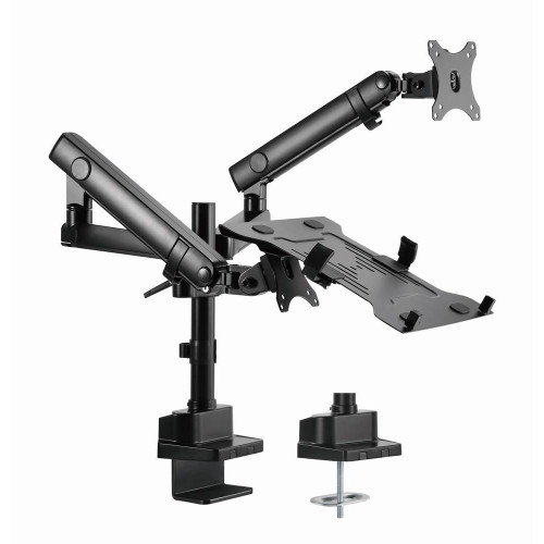 GEMBIRD BIURKOWE REGULOWANE RAMIĘ/UCHWYT NA 2 MONITORY + PÓŁKA NA NOTEBOOKA 17-32, VESA 100X100MM, DO 8 KG-9880822