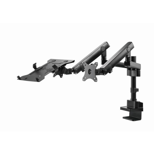 GEMBIRD BIURKOWE REGULOWANE RAMIĘ/UCHWYT NA 2 MONITORY + PÓŁKA NA NOTEBOOKA 17-32, VESA 100X100MM, DO 8 KG-9880823