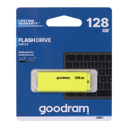 Pendrive GoodRam UME2 UME2-1280Y0R11 (128GB; USB 2.0; kolor żółty)-988389