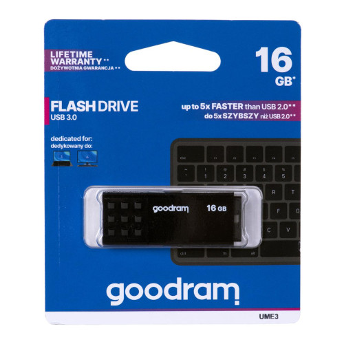 Pendrive GoodRam UME3 UME3-0160K0R11 (16GB; USB 3.0; kolor czarny)-988392