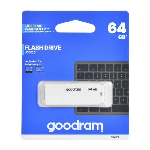 Pendrive GoodRam UME2 UME2-0640W0R11 (64GB; USB 2.0; kolor biały)-988397