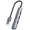UNITEK HUB USB-A 1XUSB-A 5 GBPS, 3XUSB-A 2.0 ALU-9910686