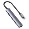 UNITEK HUB USB-C 1XUSB-A 5 GBPS, 3XUSB-A 2.0 ALU-9910701