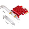 Karta sieciowa CUDY WE3000S AX5400 Wi-Fi 6 + BT 5.2 Intel AX210 Radiator PCIe-9921514
