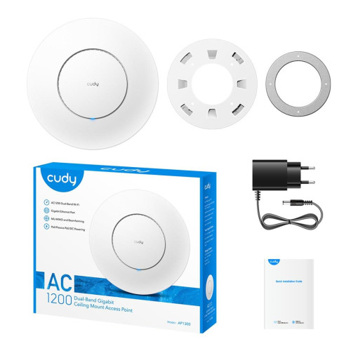 Access Point CUDY AP1300 AC1200 Dual Band Wi-Fi 1xGigabit Mesh-9920097