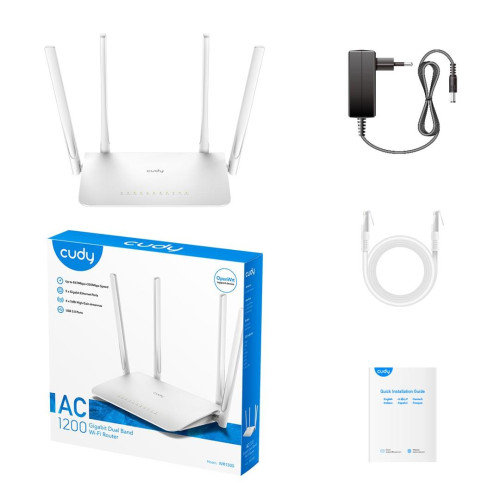 Router CUDY WR1300 LAN Gigabit AC1200 Dual Band WiFi Mesh-9920333