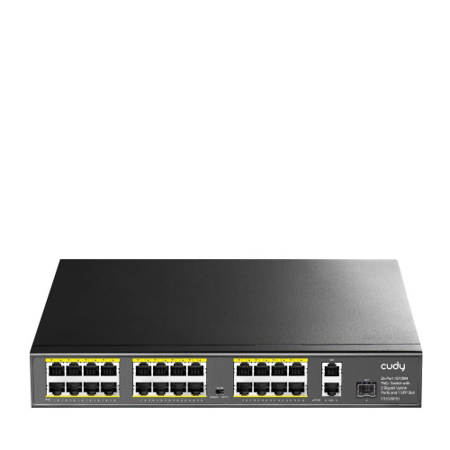 Switch CUDY FS1026PS1 24-Port 10/100M PoE+ 300W 2xGbE 1xSFP-9920718