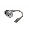 Adapter RJ45 na kablu / 2x gniazdo RJ45 ekran -592078